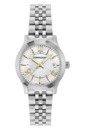 Ferragamo Duo Stainless Steel Bracelet Watch, 28mm at Nordstrom Rack
