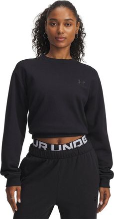 Under Armour Dames Vida Icon Fleece Crop Sweater (Zwart)