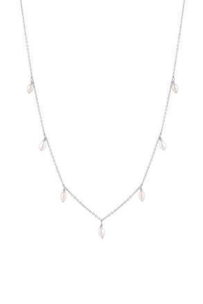 Set & Stones Meri Pearl Necklace in Silver at Nordstrom, Size 17