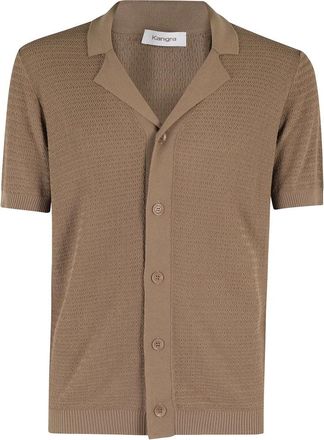 KANGRA Cardigans, male, Brown, XL, Arabesque Shirt