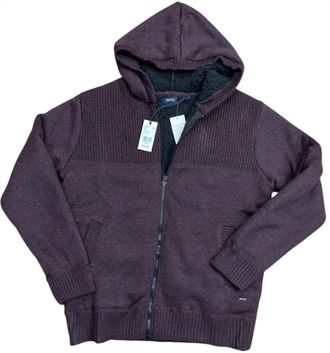 Buffalo Mens Long Sleeve Hoodie In Rouge Fico