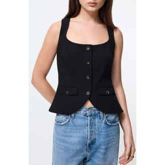 French Connection Azra Twill Vest in Black at Nordstrom Rack, Size 0