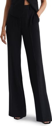 Reiss Margeaux Wide Leg Trousers in Black at Nordstrom Rack, Size 8 Us / 12 Uk