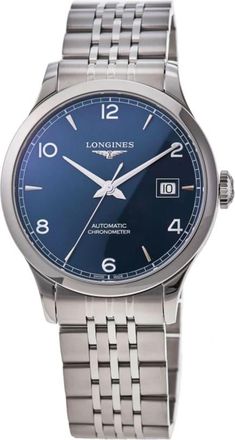Longines Record Chronometer Blue Dial Stainless Steel Mens Watch L2.821.4.96.6