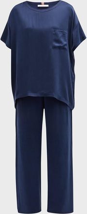 Lunya Washable Silk Tee Pant Set