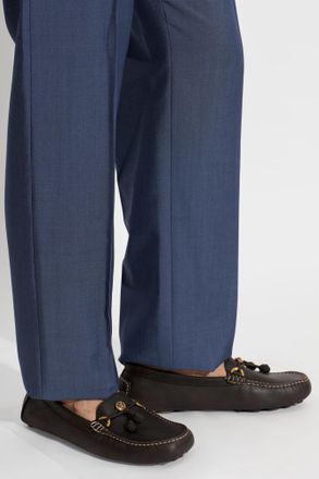 Versace Leather Moccasins Robin, Mens, Black
