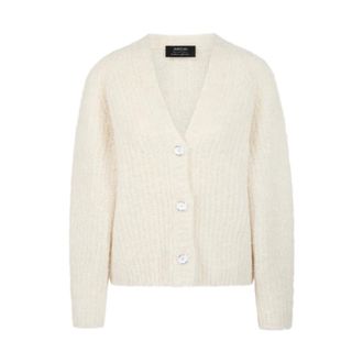 Marc Cain Gebreide Cardigan uit Duitsland - Dames - Truien - Wit - Maat: XS Wol