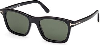 Tom Ford Heren zonnebril Groene lenzen Zwart frame - Heren - Zonnebrillen - Zwart - 54 MM - Accessoires