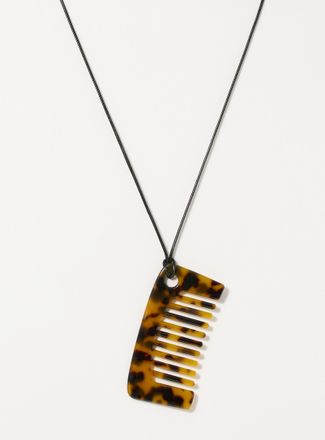 Simons Womens Leopard comb wrap cord choker