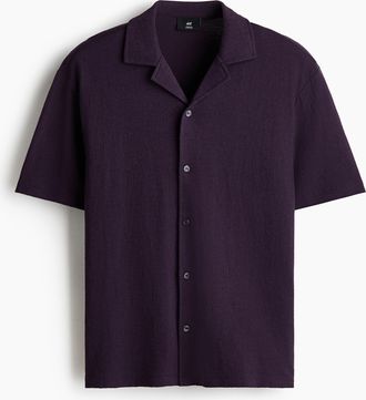 H&M Freizeithemd in Regular Fit - Dunkellila