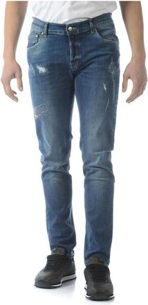 Daniele Alessandrini Jeans - Heren - Slim Fit Jeans - Blauw - W30 - Katoen - Jeans