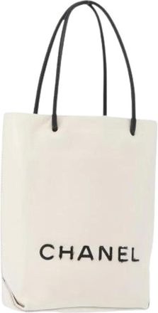 Chanel Pre-owned Tote Bags, female, White, Size: ONE SIZE Pre-owned Vintage Hand Bag