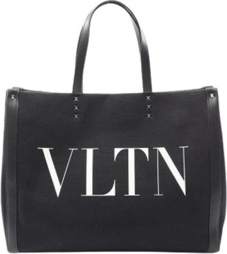 Valentino Pre-owned Tote Bags, male, Black, Size: ONE SIZE Pre-owned Vintage Tote Bag
