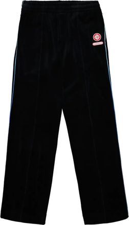 Casablanca Pantaloni sportivi in velour con banda laterale - Nero