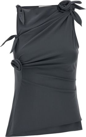 Coperni Grey Asymmetric Flower top