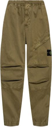 Stone Island Pantaloni con vita elasticizzata e tasche cargo - Verde
