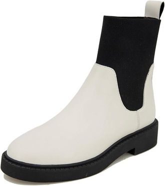 Andr&eacute; Assous Womens Andre Assous Violet Bootie US 9 White Black Round Toe Ankle Boots KHD792
