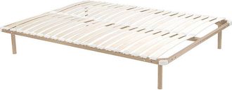 Vente-Unique Rete a doghe 160 x 200 cm Beige - 2x19 doghe - smontato con piedi - KALISTA di YSM&Eacute;E