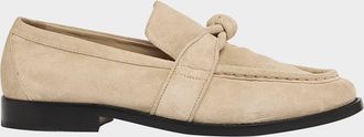 Bottega Veneta Astaire Knot Soft Suede Loafers