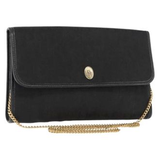 Dior Pre-owned Trotter schoudertas - Dames - Vintage Clutch - Zwart - ONE Size - Leer - Vintage