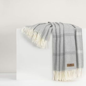 Lands Downunder Montauk Stripe Herringbone Throw in Light Gray at Nordstrom