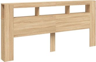 vidaXL Led Headboard Sonoma Oak 220x18.5x103.5 cm Engineered Wood Vidaxl