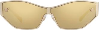 Versace Brown Mirror Gold Butterfly Ladies Sunglasses VE2205 10027P 67
