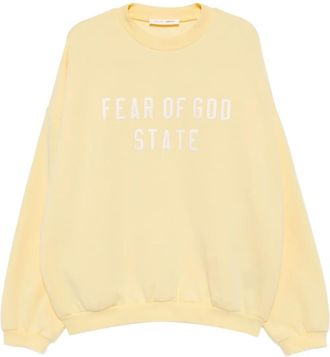 Fear of God logo appliqué sweater - Yellow