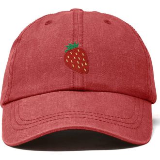 Dalix Strawberry Hat in Washed Red at Nordstrom