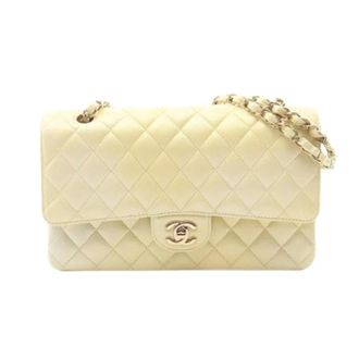 Chanel Pre-owned Vintage Schoudertas - Dames - Pre-owned - Geel - Maat: ONE Size Leer