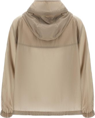 Moorer Womens Beige Polyester Shell Jacket Clothing