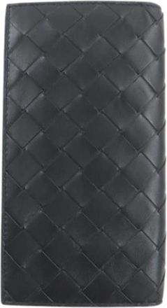 Bottega Veneta Pre-owned Wallets, male, Black, Size: ONE SIZE Pre-owned Intrecciato Long bill wallet