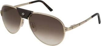 Cartier Santos de Cartier Brown Gradient Pilot Mens Sunglasses CT0034S 008 61