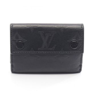 Louis Vuitton Black Noir Monogram Shadow Wallet (Tri-Fold) (Pre-Owned)