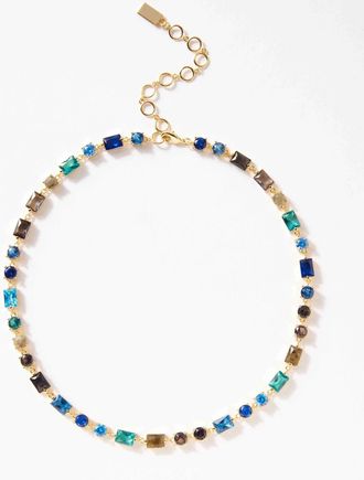 Native Gem Womens Atlantis Crystal Necklace In Blue