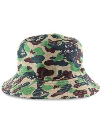 Saint Mxxxxxx Cappello bucket x A BATHING APE - Verde