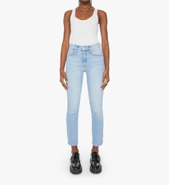 Mother The Mid-Rise Dazzler Ankle Jeans In Blue