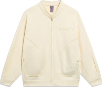Li-Ning x Jackie Chan Knit Baseball Jacket Creamy White AFDT113-3