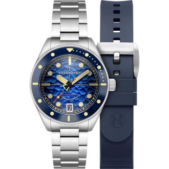 Spinnaker Challenger Automatic Bracelet Watch, 42mm in Blue at Nordstrom