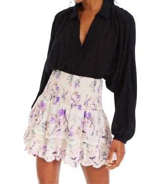 Allison New York Cleo Mini Skirt In Watercolor Floral