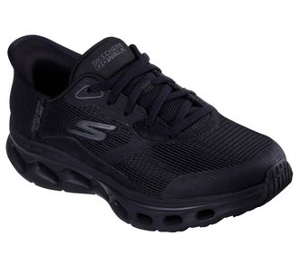 Skechers Womens Go Walk Glide-Step 2.0 Belah Sneaker, Black Textile/Trim, 7 UK