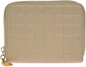 Celine Pre-owned Wallets, female, Beige, Size: ONE SIZE Pre-owned Leather Wallet