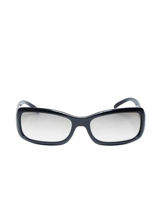 Chanel 2000s CC rectangle sunglasses - Black