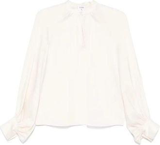 Filippa K Gelaagde Blouse - Dames - Blouses - Wit - L - Polyester - Overhemden