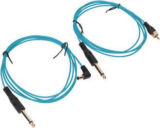 OEM Cable Rca De 2 Piezas Con Clip Para M&aacute;quina De Tatuar, 1,8 M, Azul, Alta Conductividad, Corriente Estable