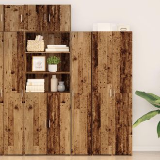 Berkfield Home Highboard Old Wood 30x42.5x185 cm Engineered Wood in Brown