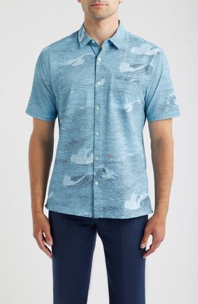Tori Richard Honu Sighting Performance Pucker Shirt in Sky Blue at Nordstrom, Size Xx-Large