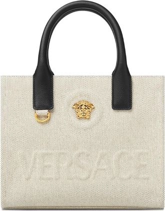 Versace La Medusa Mini Canvas Tote