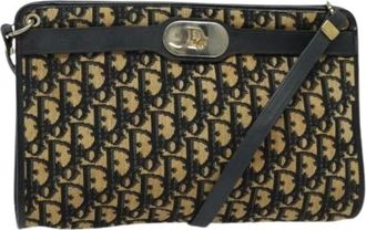 Dior Pre-owned Cross Body Bags, female, Brown, Size: ONE SIZE Pre-owned Canvas Cross Body Bag
