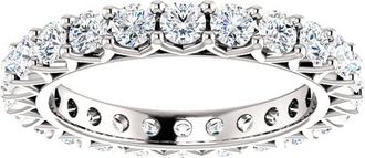 Pompeii3 2 Ct Diamond Eternity Ring 14k White Gold Womens Stackable Wedding Band